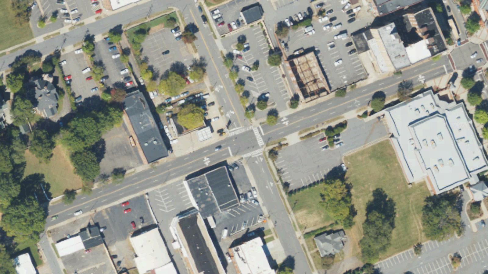 Aerial survey view of Old Fourth Creek Burying Ground