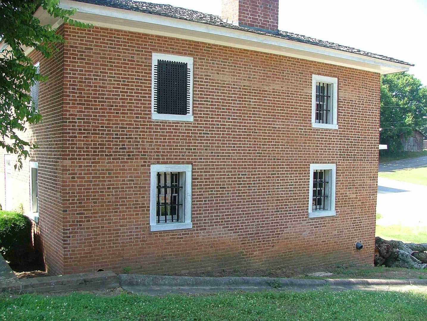 The 1859 Old Wilkes Jail on North Bridge Street in Wilkesboro, North Carolina, now the Old Wilkes Jail Museum and part of the Wilkes Heritage Museum campus