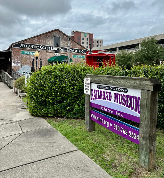 Wilmington Railroad Museum exterior at 505 Nutt Street, Wilmington NC