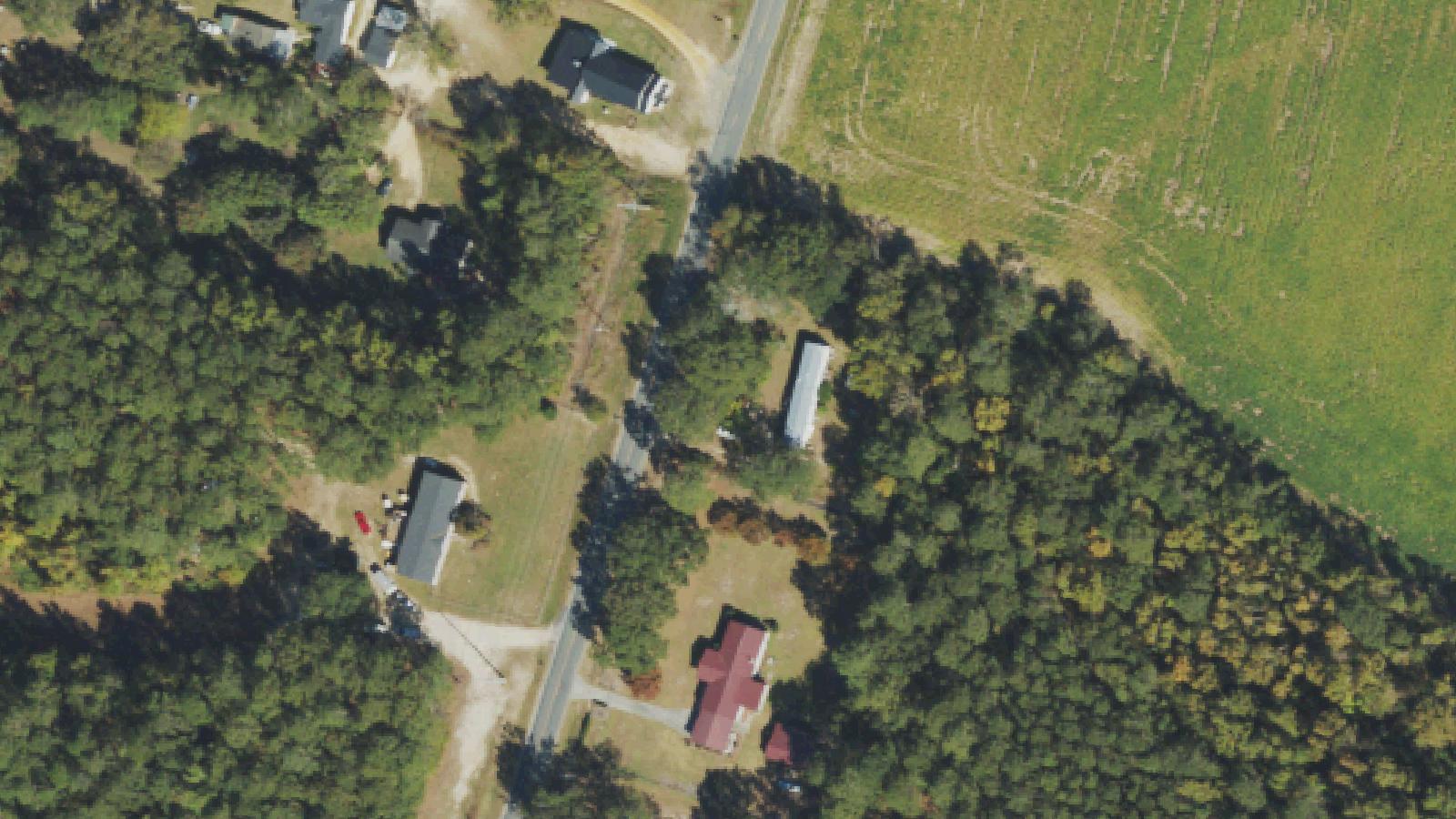 Aerial survey view of Stewartsville Cemetery