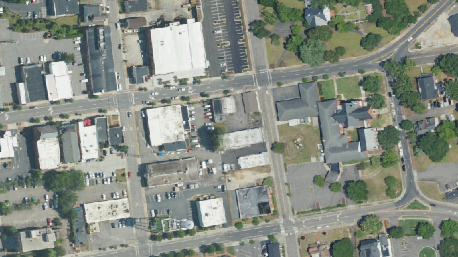 Aerial survey view of Rock the Ghost Walk — Rockingham, NC
