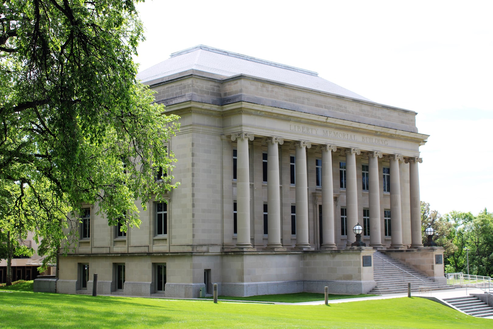 The 1924 Liberty Memorial Building on the North Dakota Capitol grounds in Bismarck