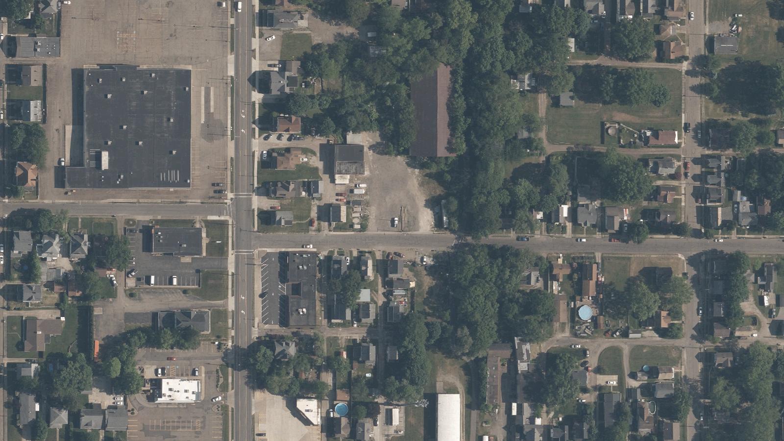 Aerial survey view of Alliance Crybaby Bridge