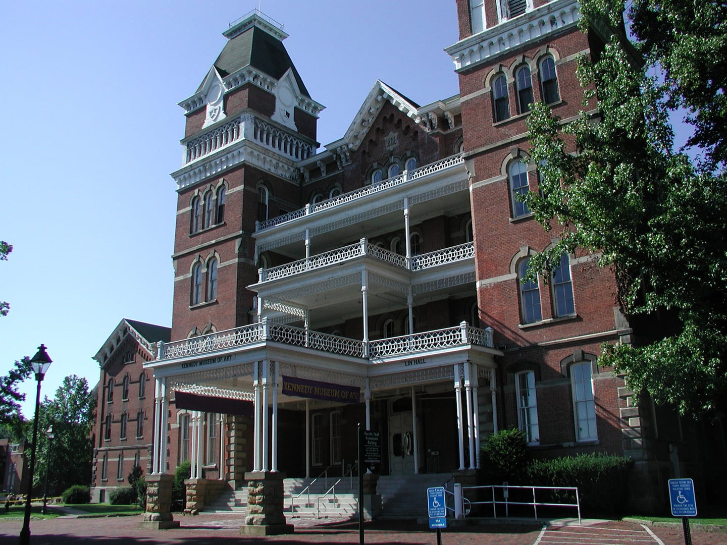 Former administration building of the Athens Lunatic Asylum, now Kennedy Museum of Art on Ohio University's Ridges campus in Athens, Ohio