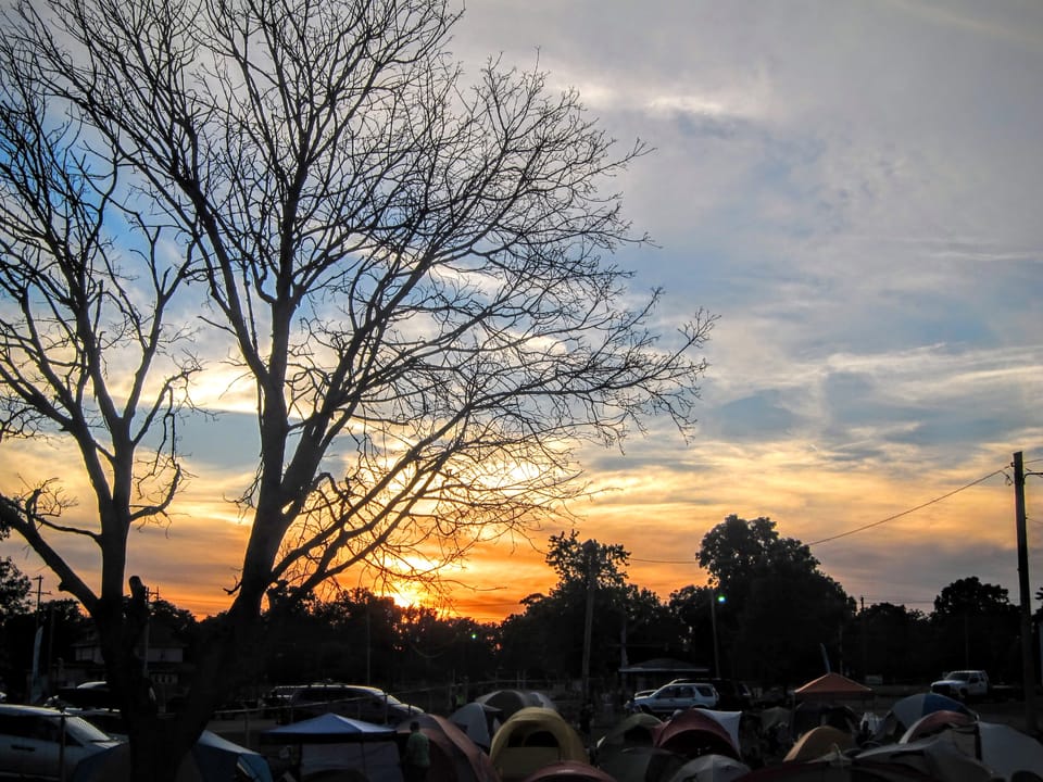 Saturday night Sunset at the Butler Co. Fairground
