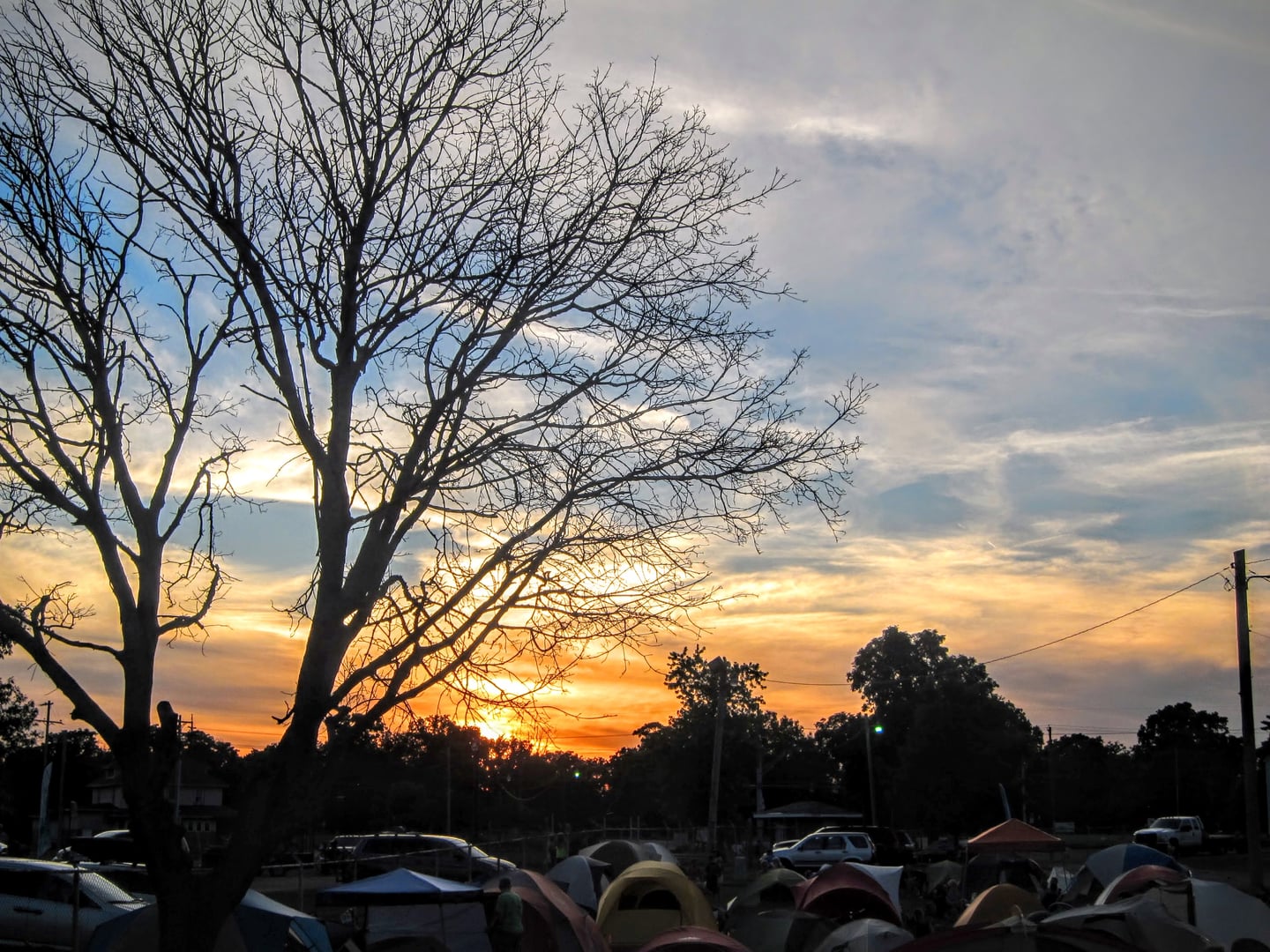 Saturday night Sunset at the Butler Co. Fairground