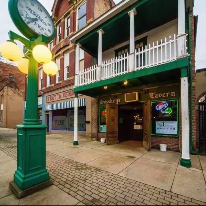 Storefront of Crosskeys Tavern on East Main Street in downtown Chillicothe, Ohio