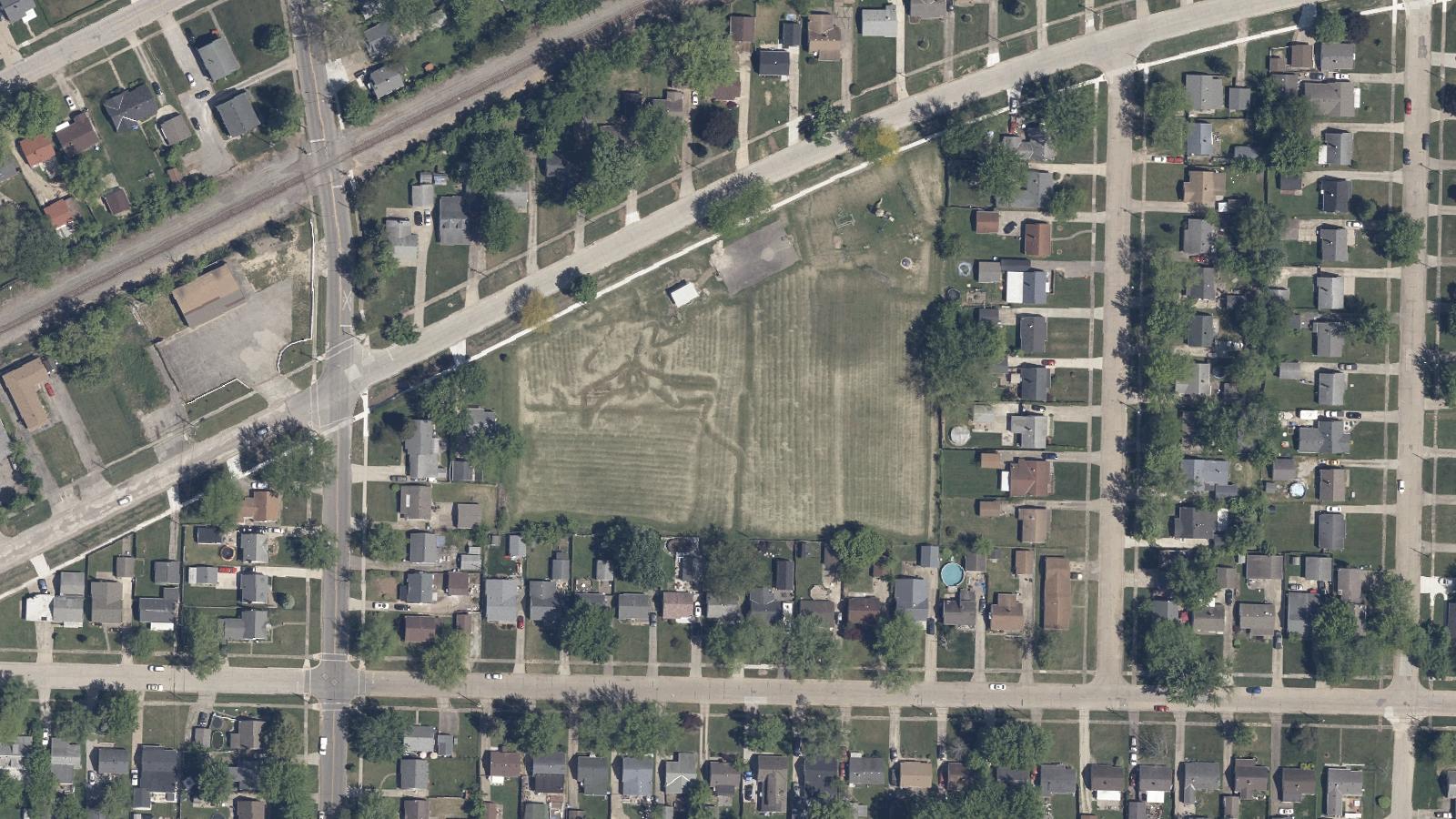 Aerial survey view of G Street Park