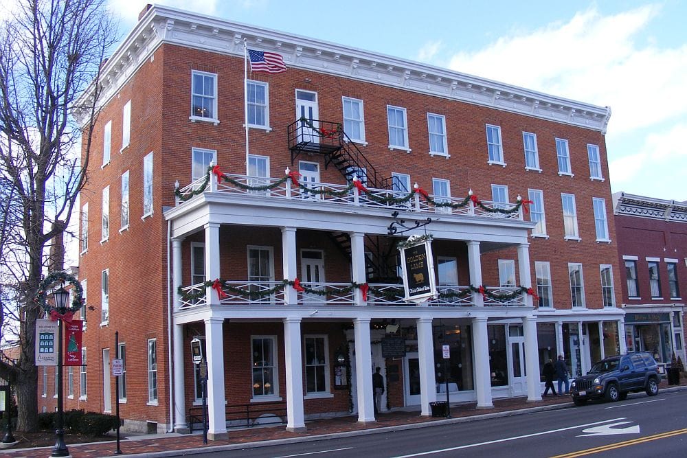 Exterior of The Golden Lamb Inn and Restaurant, Ohio's oldest inn, in Lebanon, Ohio