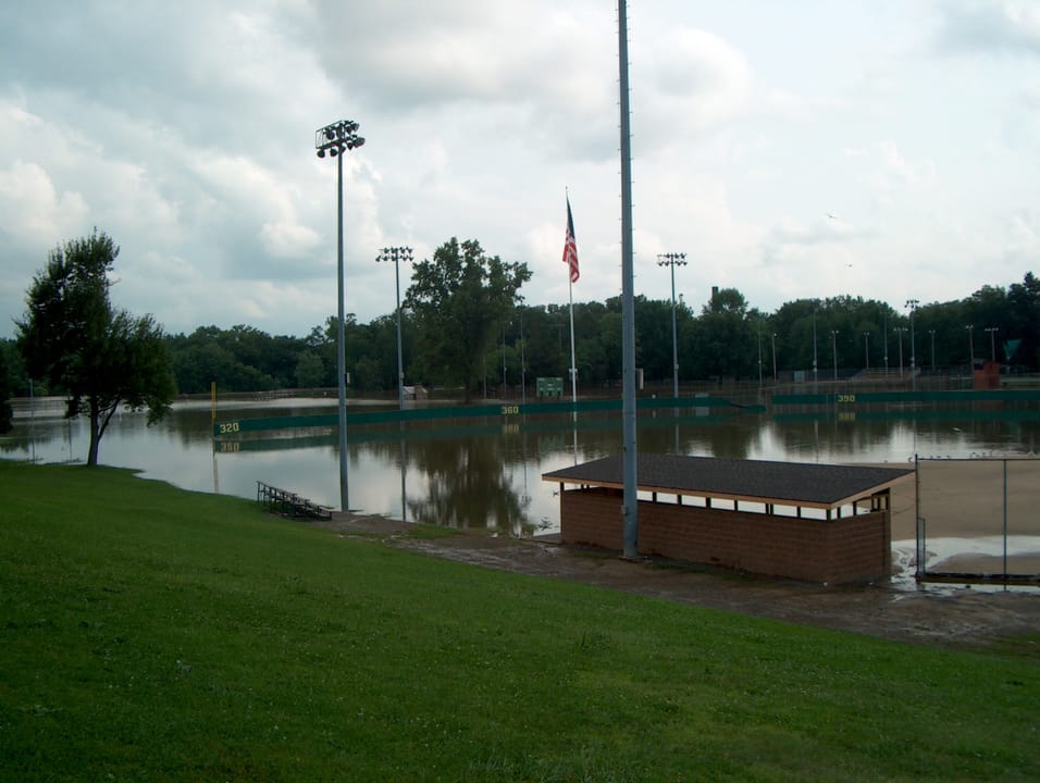 Packard Park ball diamonds flooded
