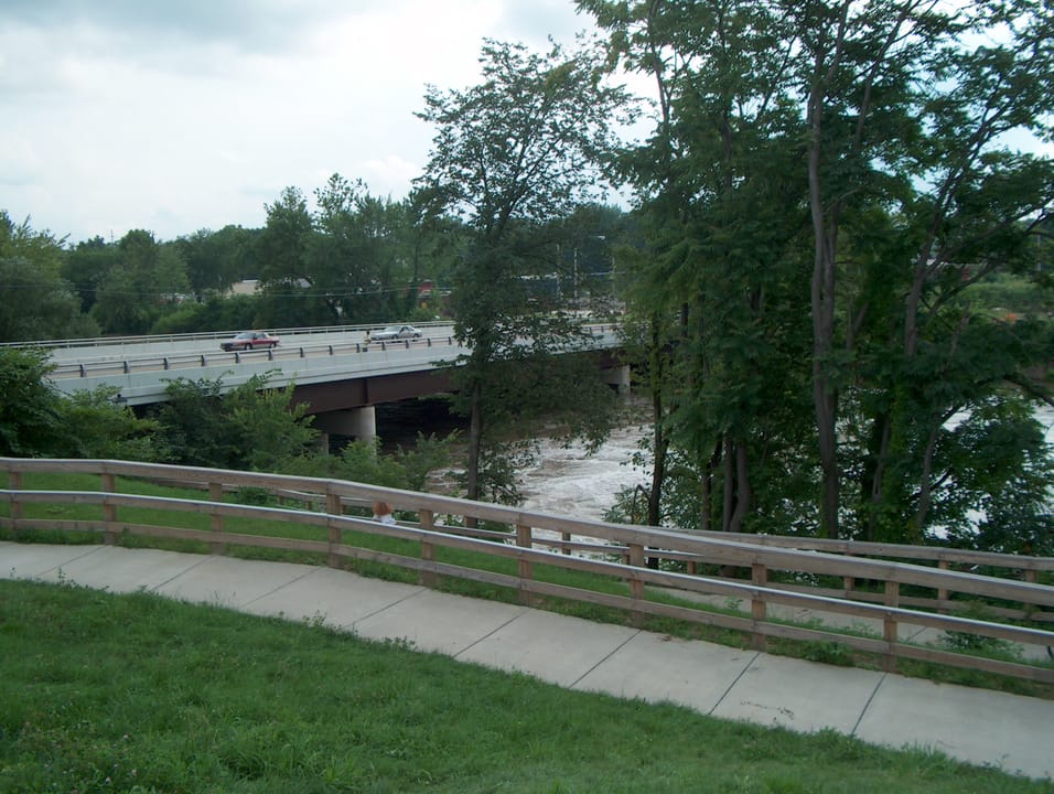 Summit Street bridge almost flooded