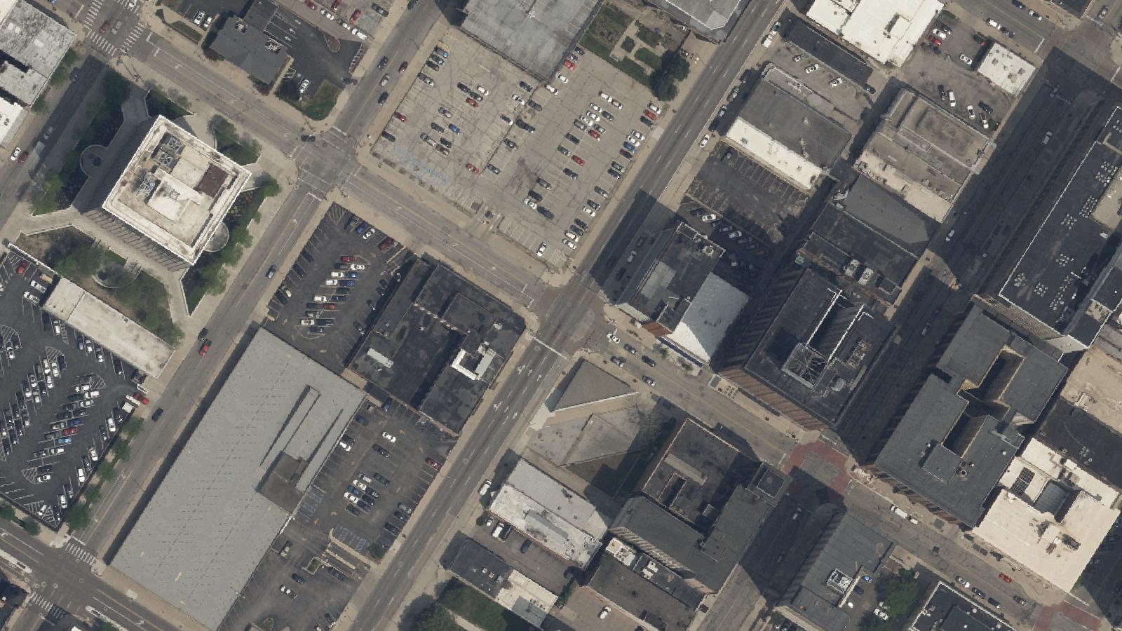 Aerial survey view of Mortuary Manor
