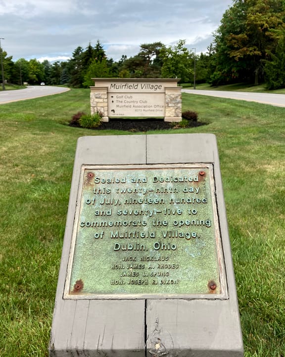 Muirfield Village Golf Club fairway in Dublin, Ohio during the Memorial Tournament