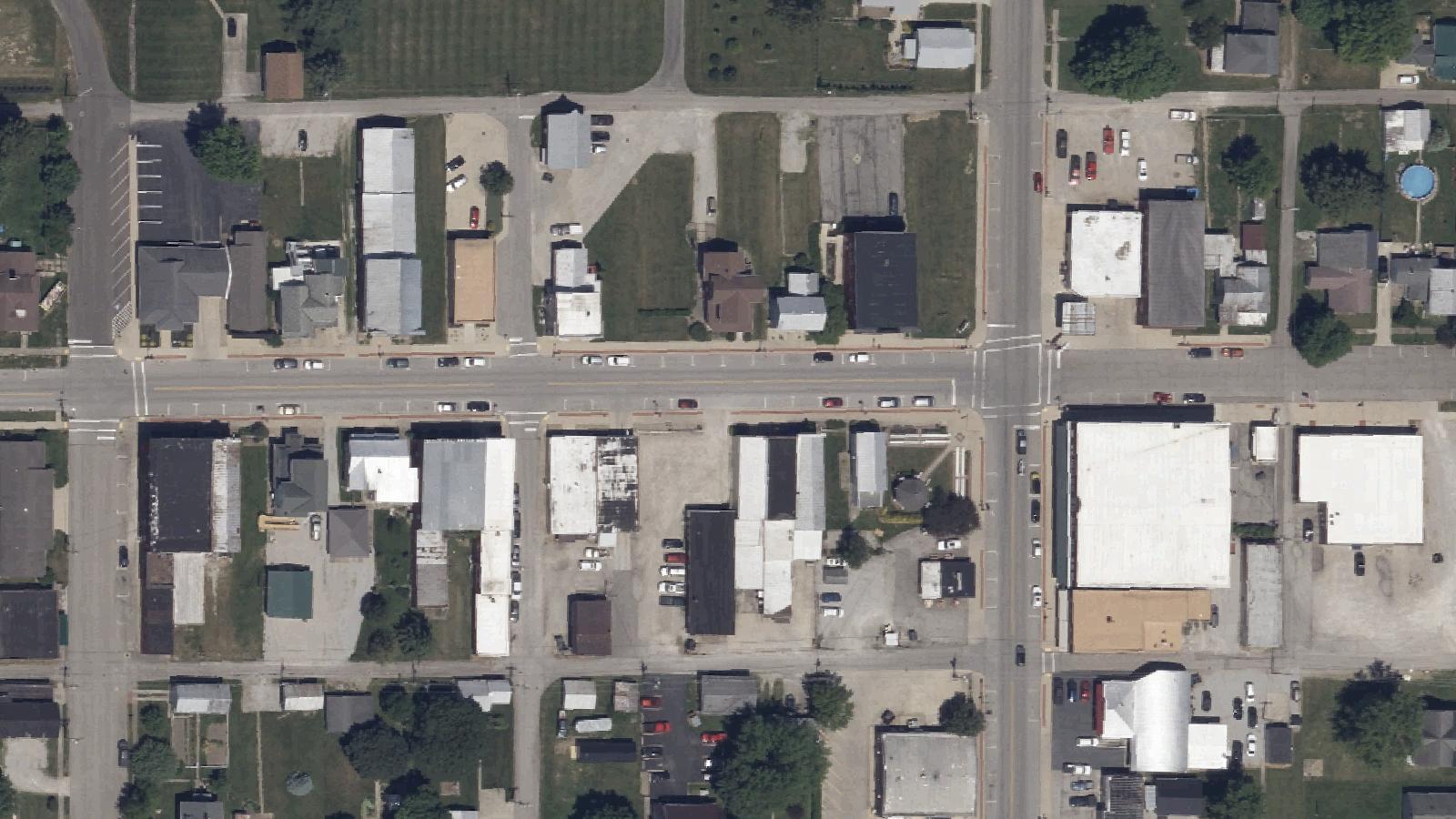 Aerial survey view of New Washington (Union Cemetery)