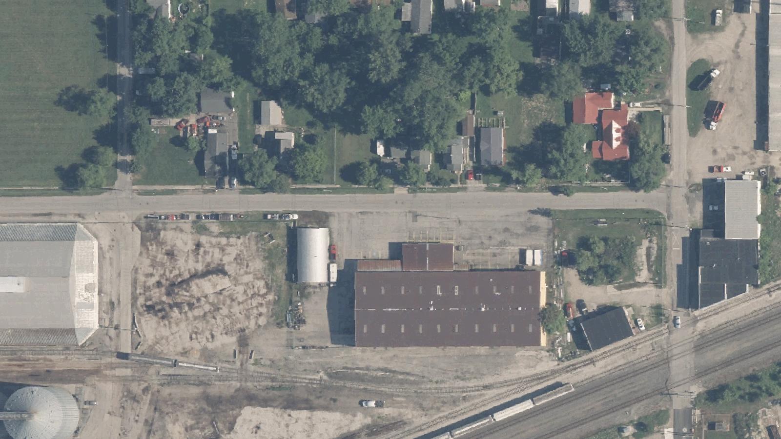 Aerial survey view of St. Mary's Cemetery — Gypsy Queen Cleo's Grave