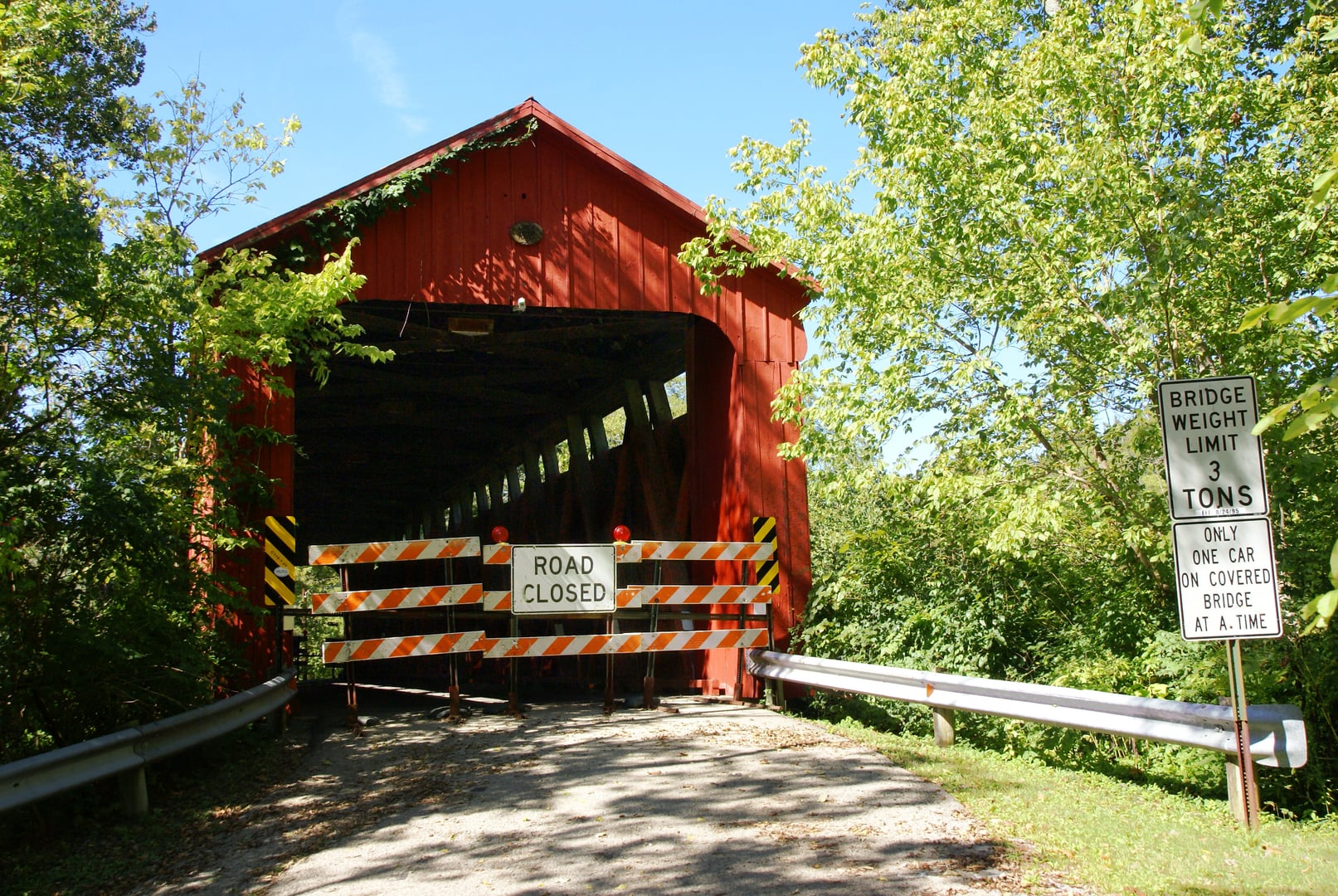 The 1878 Stonelick Covered Bridge over Stonelick Creek in Clermont County, Ohio