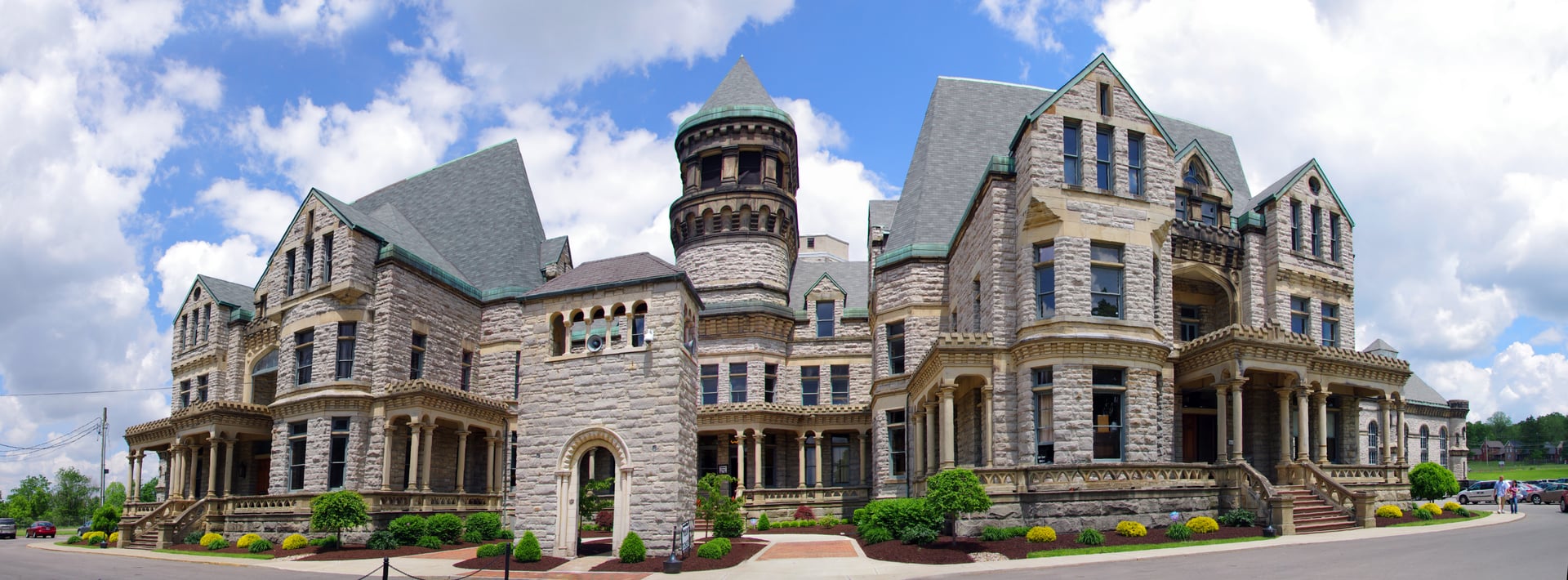 Victorian Gothic Ohio State Reformatory administration block in Mansfield, Ohio