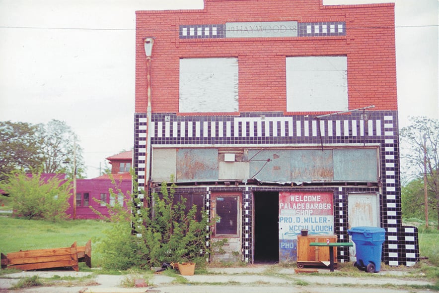 The Haywood Building (now Deep Deuce Grill) at 307 NE 2nd Street in Oklahoma City's historic Deep Deuce district, built 1926 by Dr. W.L. Haywood.