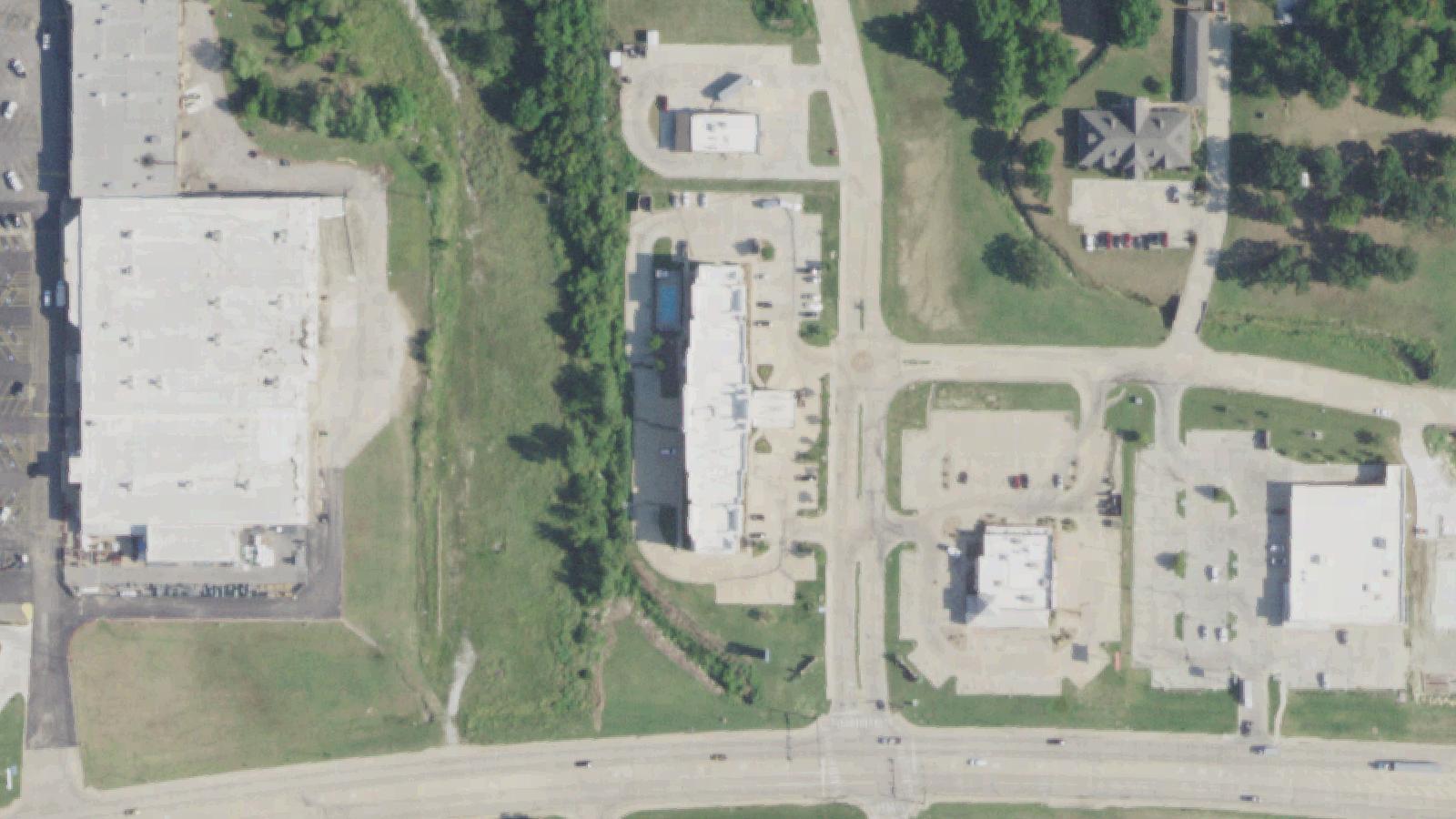 Aerial survey view of Kalihoma Indian Reservation Road