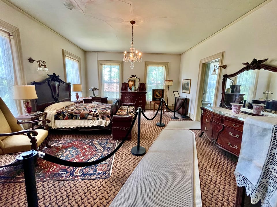 Henry Overholser's bedroom inside the Overholser Mansion, Oklahoma City, 2022.