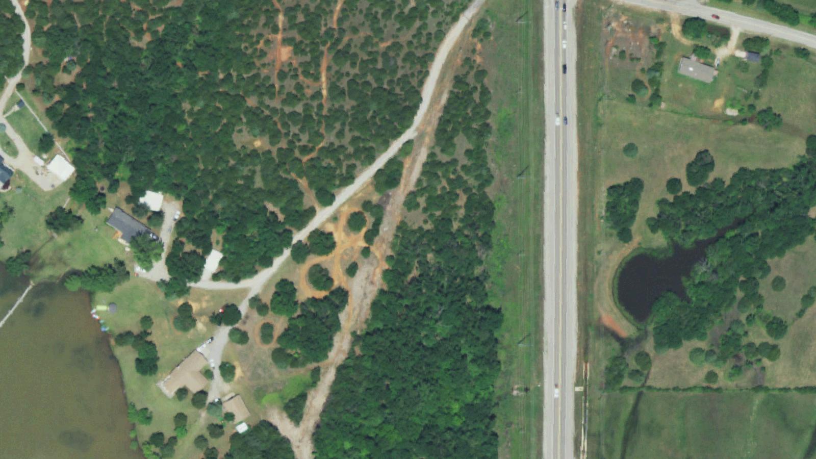 Aerial survey view of Shawnee Twin Lakes