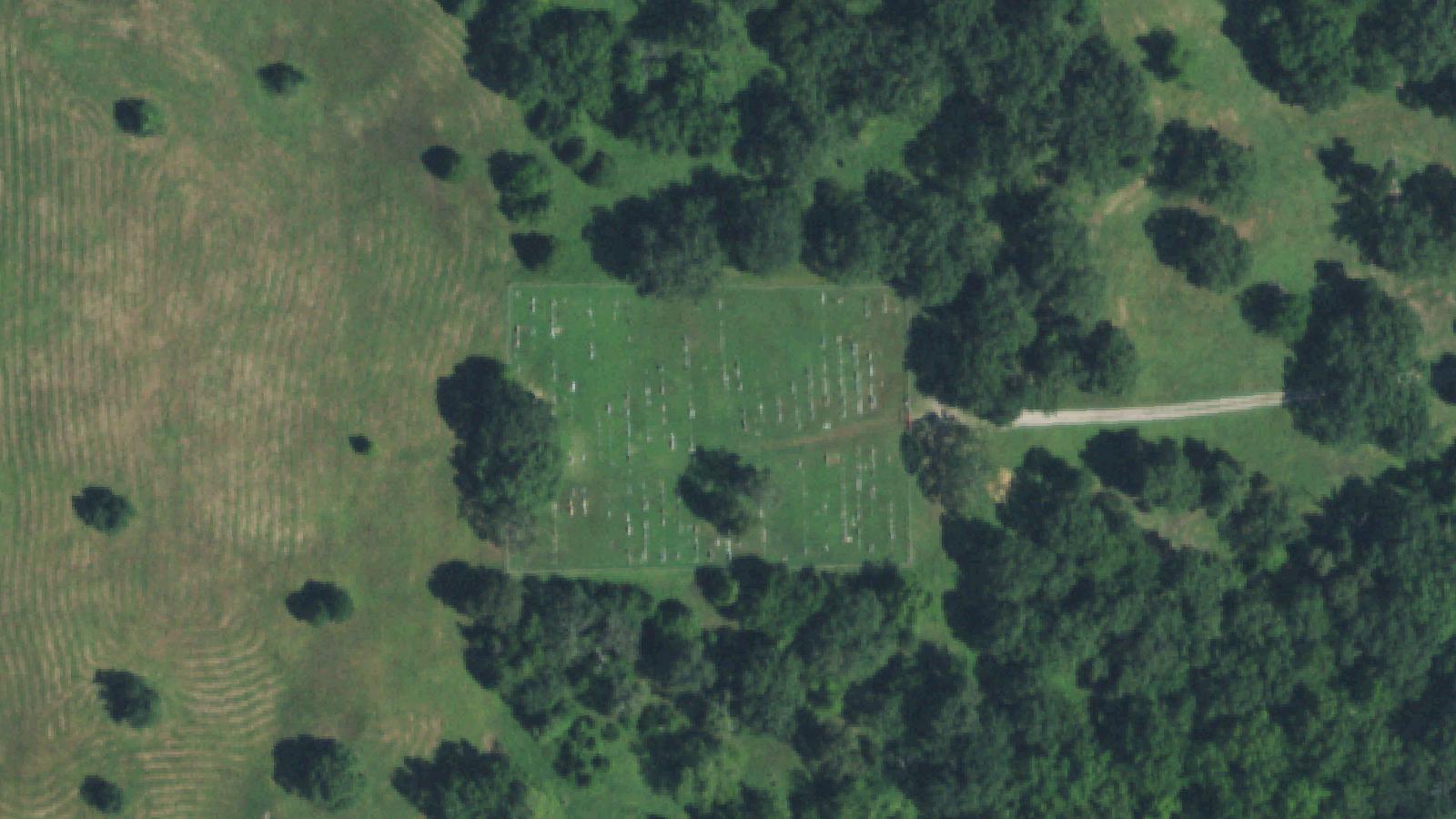 Aerial survey view of Timber Ridge Cemetery