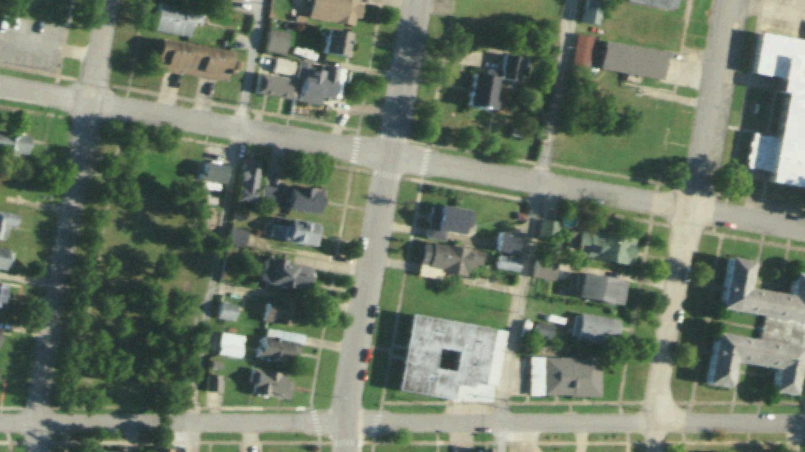 Aerial survey view of White Rose Cemetery