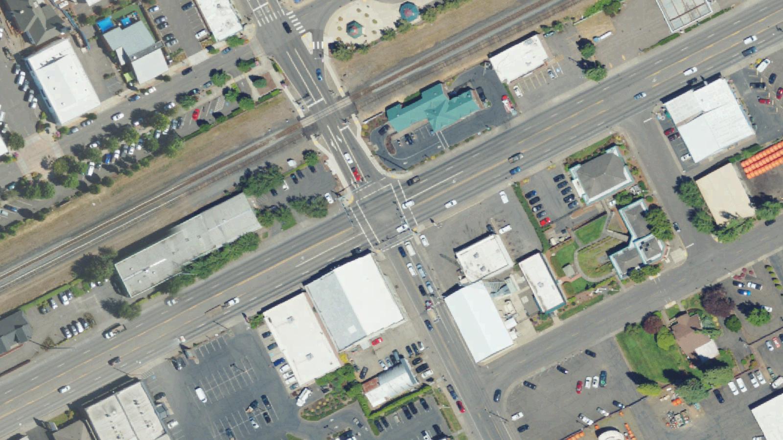 Aerial survey view of Historic Baker Prairie Cemetery