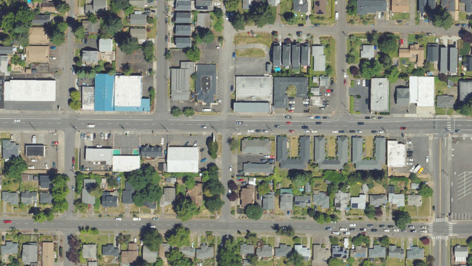 Aerial survey view of Morningside Hospital Site — 'Lost Alaskans' Memorial