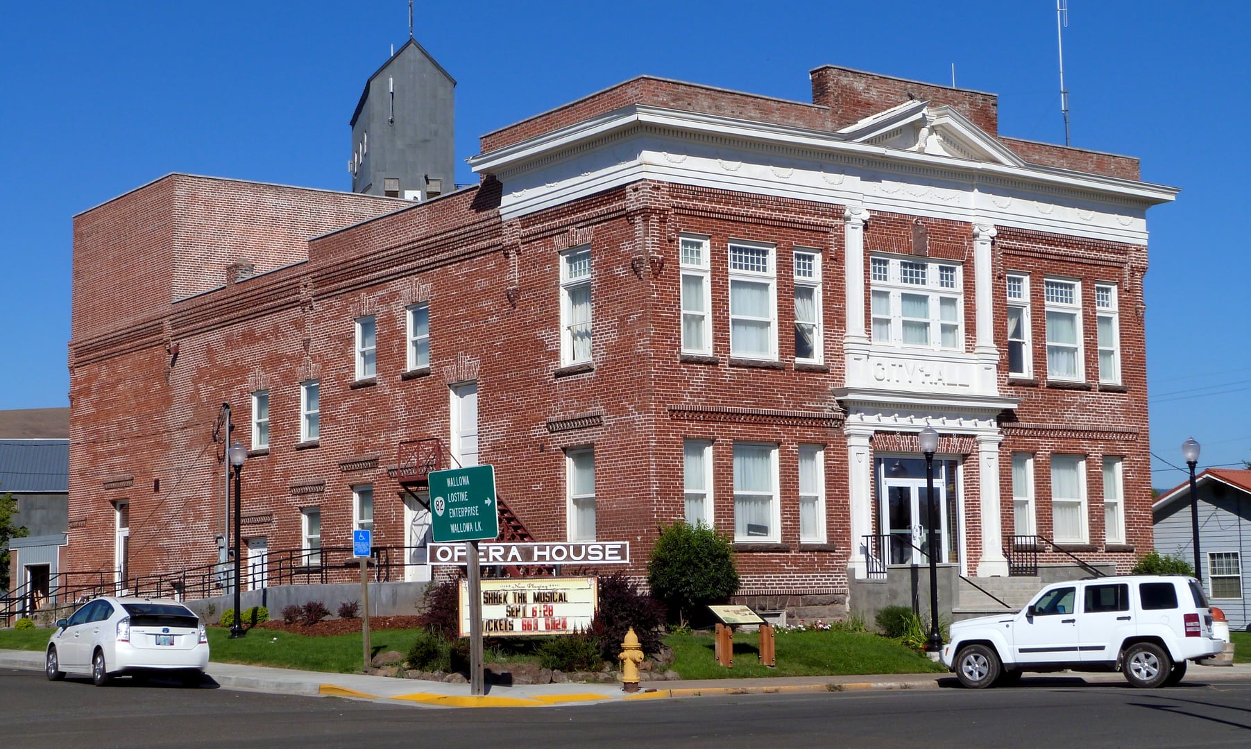 Elgin Opera House historic exterior, Elgin Oregon