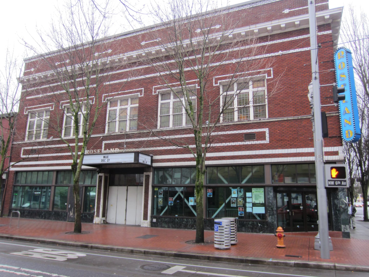 Roseland Theater marquee at 8 NW 6th Avenue, Old Town Chinatown, Portland