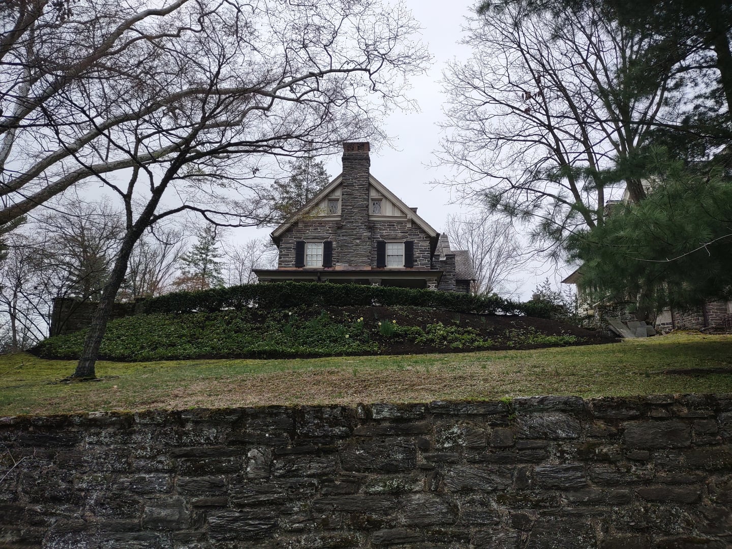 Exterior of Baleroy Mansion in the Chestnut Hill neighborhood of Philadelphia, Pennsylvania