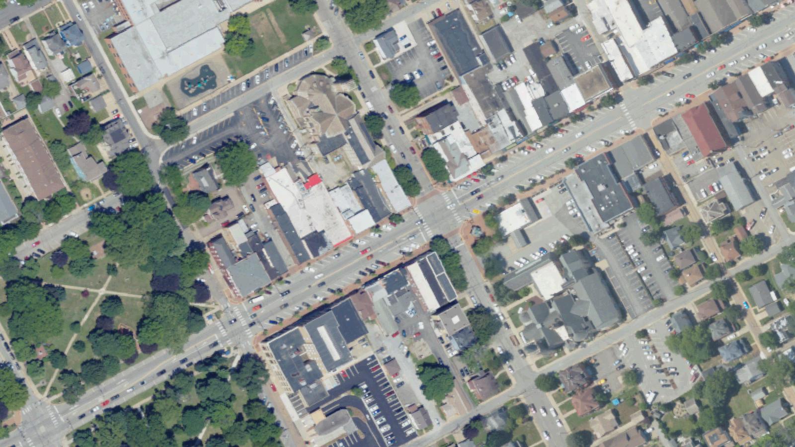 Aerial survey view of Brighton Township