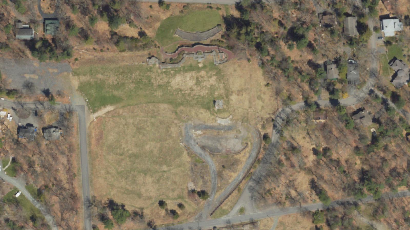 Aerial survey view of Buck Hill Inn (Site)