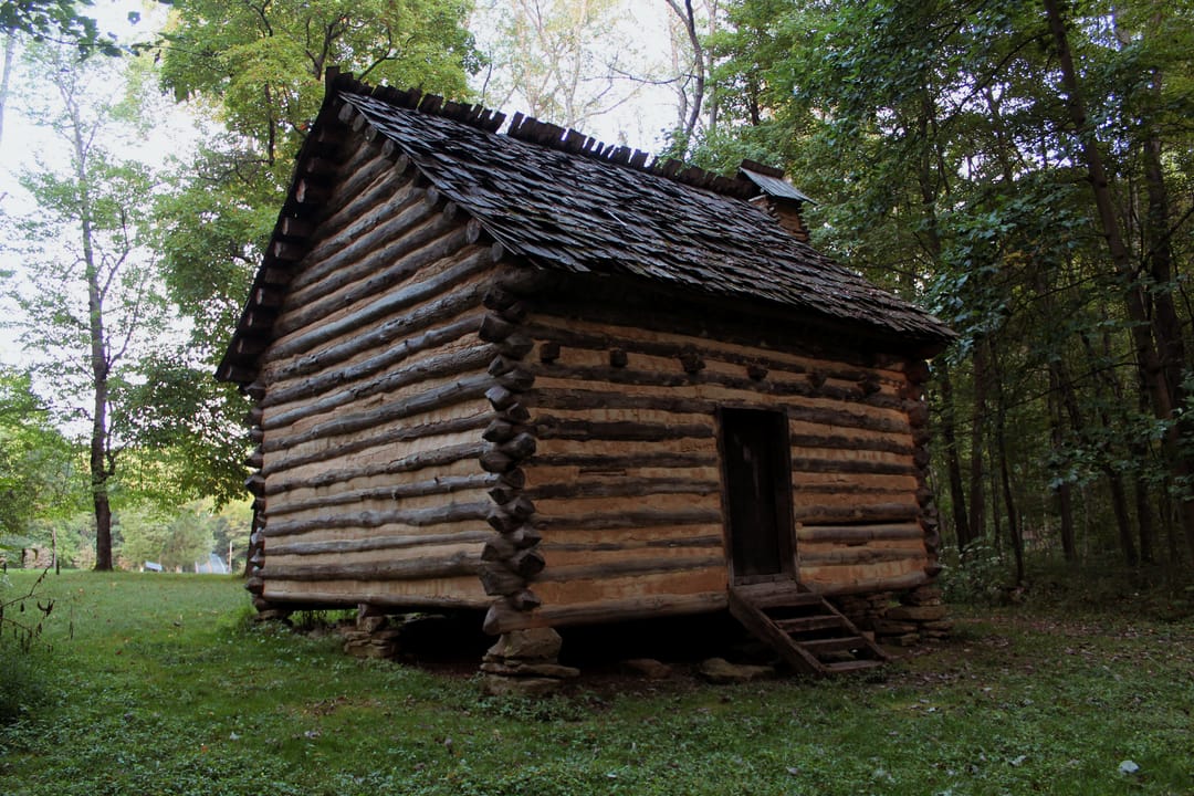 A Cabin at Bushy Run Battlefield.