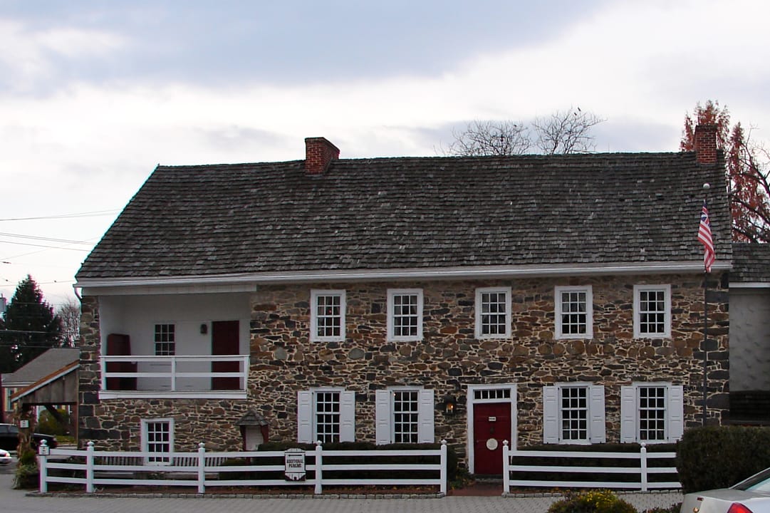 Dobbin House on the NRHP since March 26, 1973. At 89 Steinwehr Avenue, Gettysburg, Pennsylvania.  Built 1776.