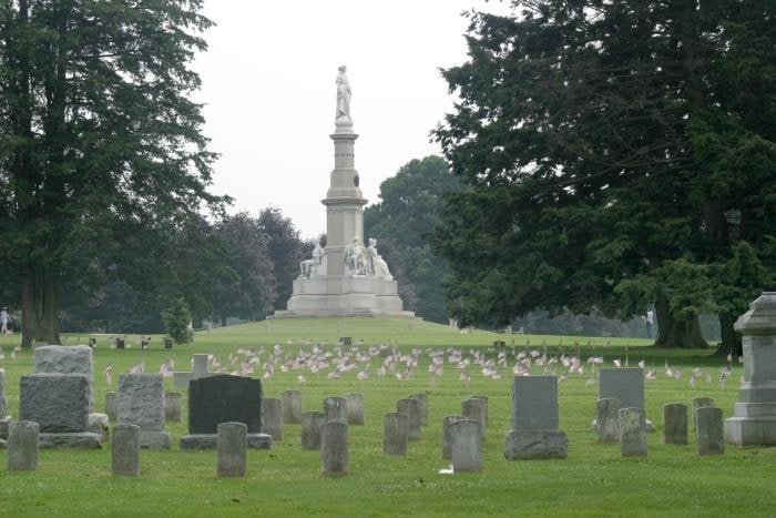 Soldiers' National Monument at the center of Gettysburg National Cemetery in Gettysburg, Pennsylvania