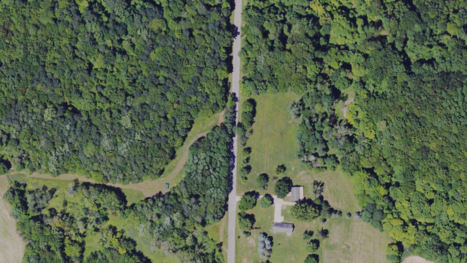 Aerial survey view of Gudgeonville Bridge (Site)