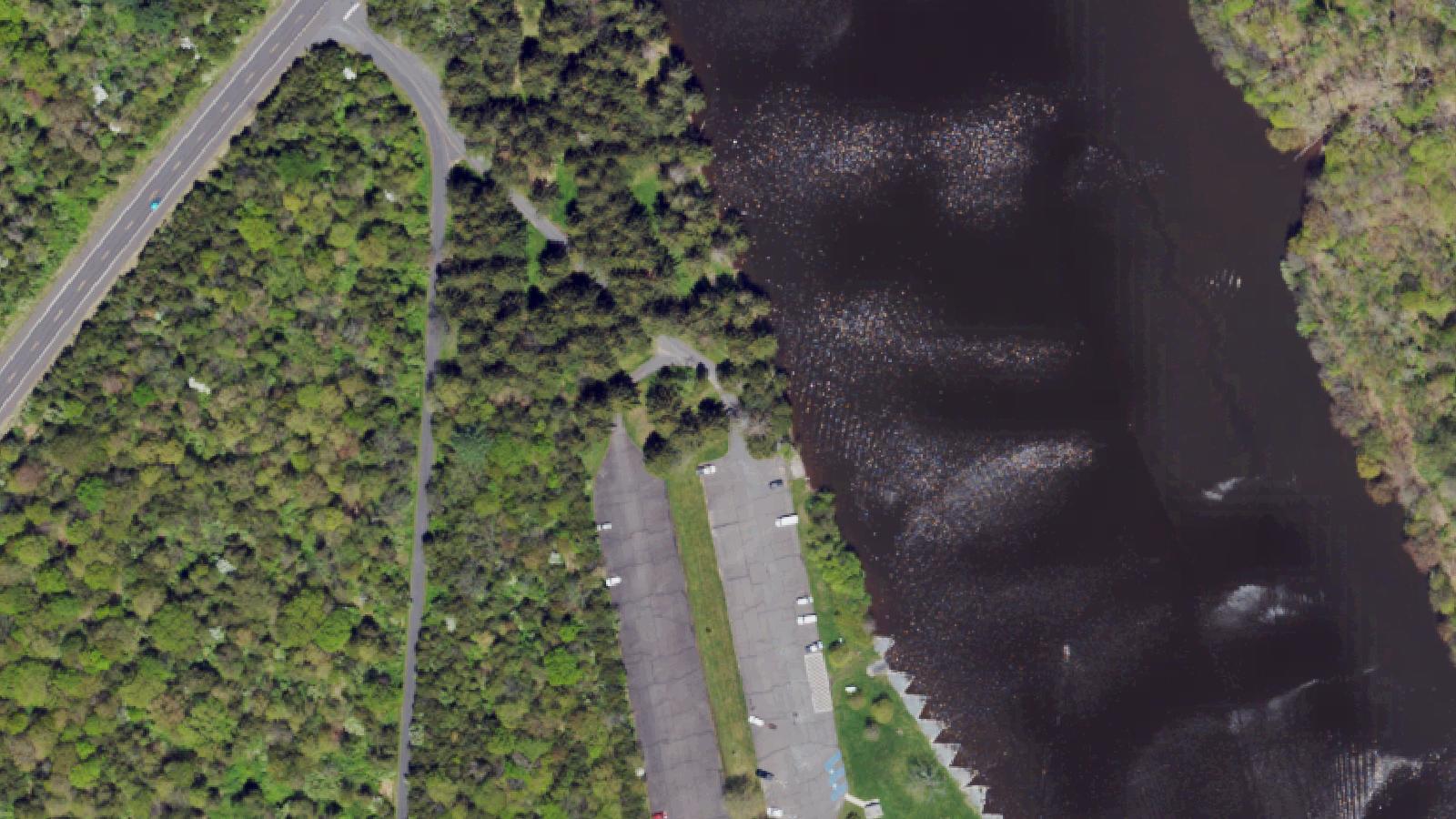 Aerial survey view of Haycock Mountain