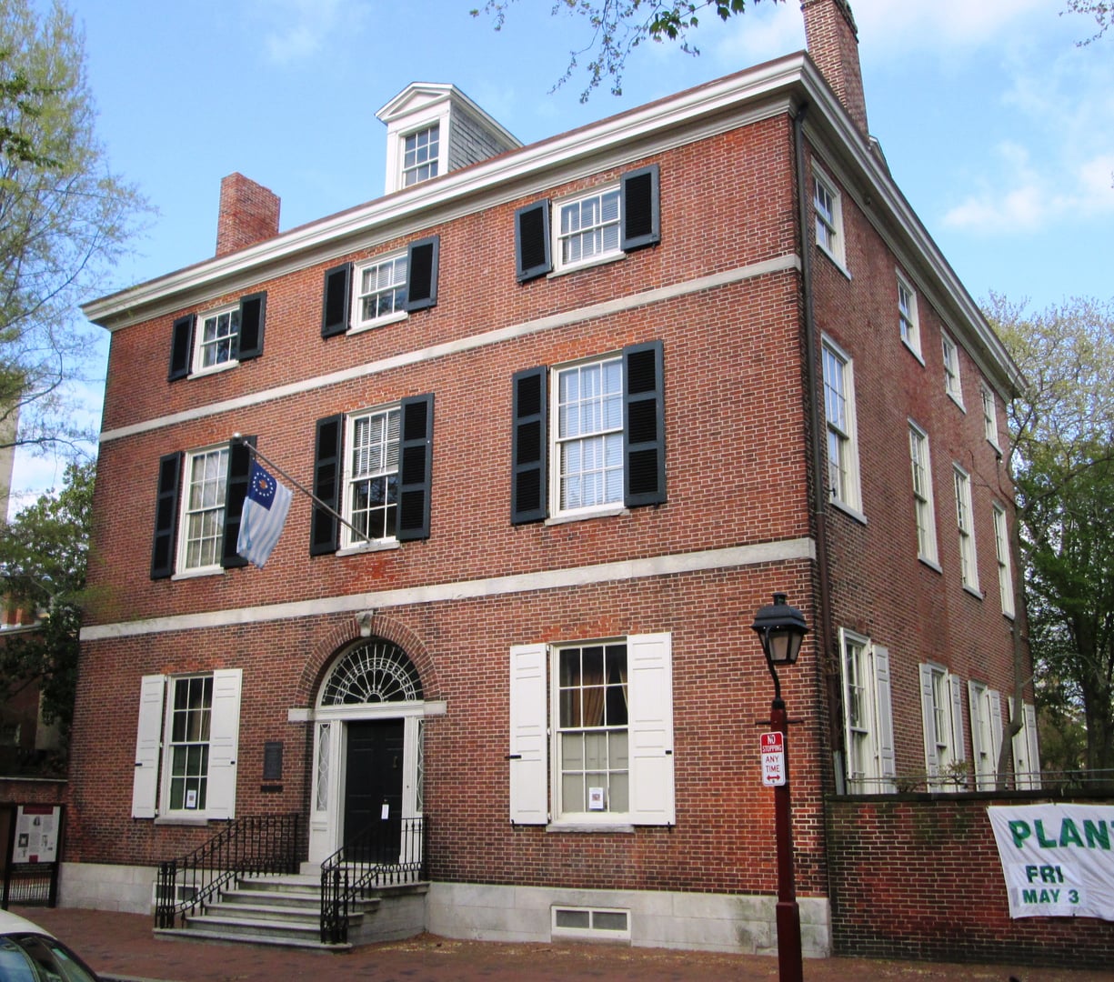 The Federal-style Hill-Physick-Keith House at 321 S 4th Street in Philadelphia's Society Hill neighborhood