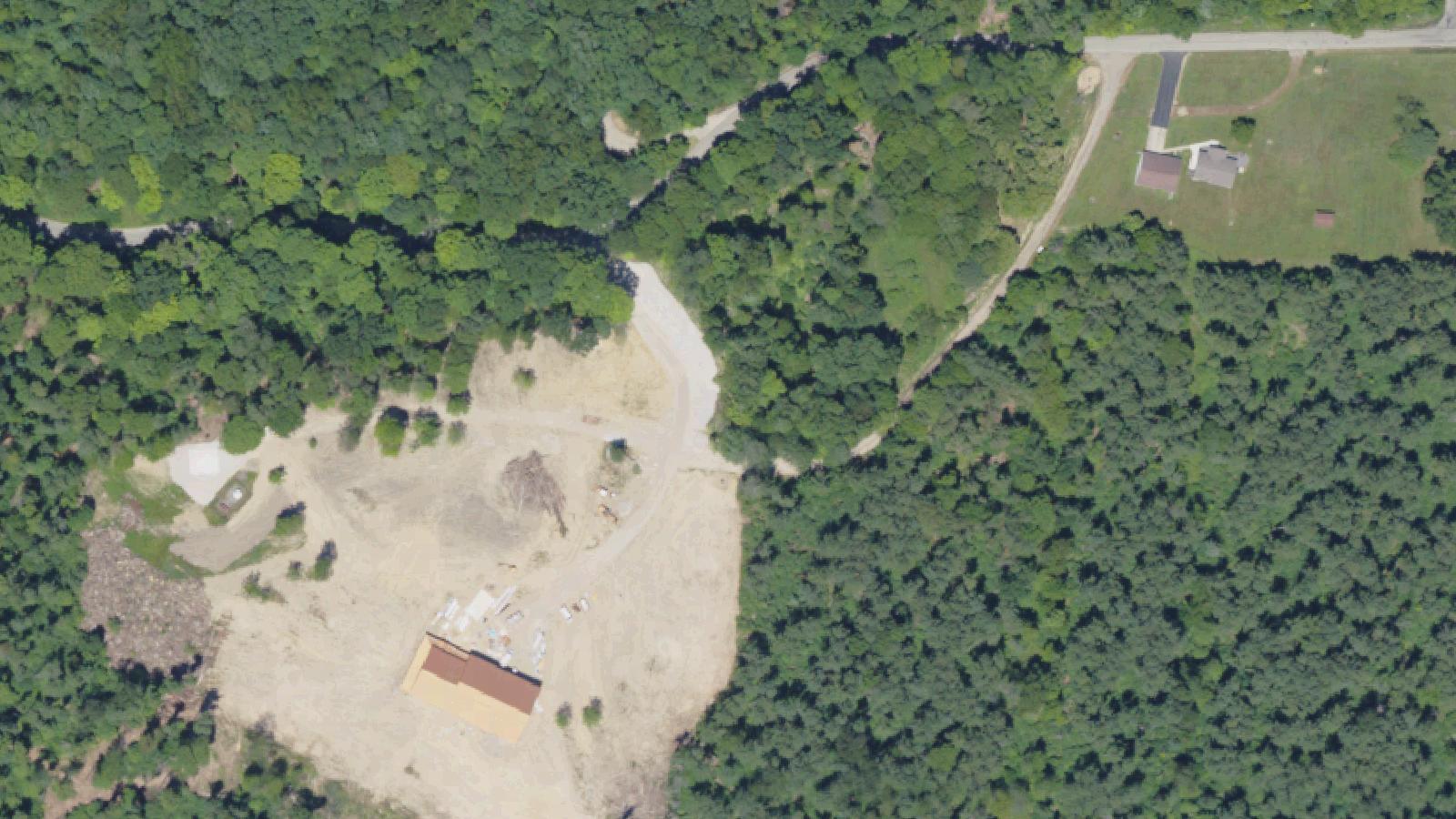 Aerial survey view of Hogback Road Bridge