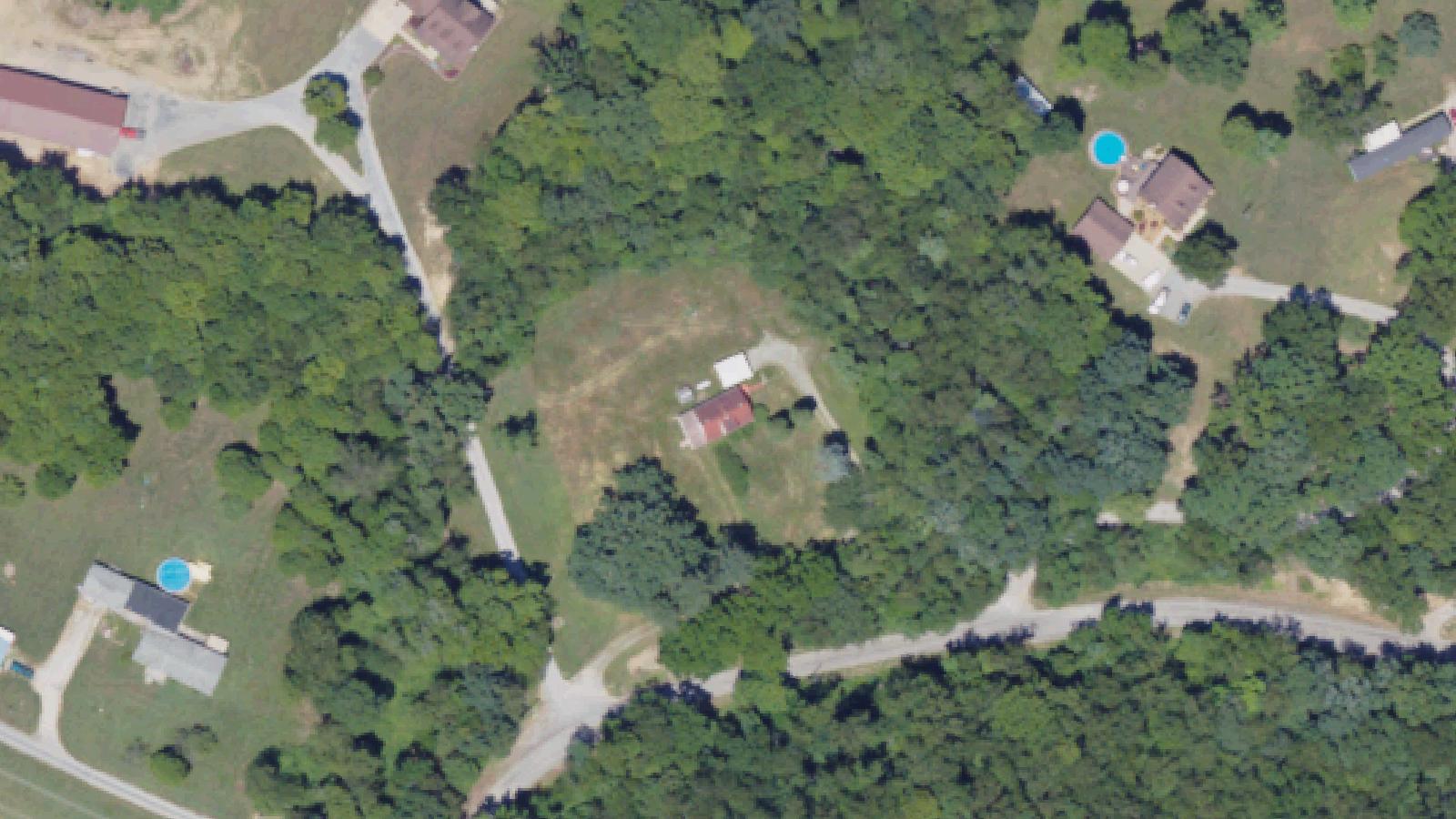 Aerial survey view of John T. Anderson Cemetery