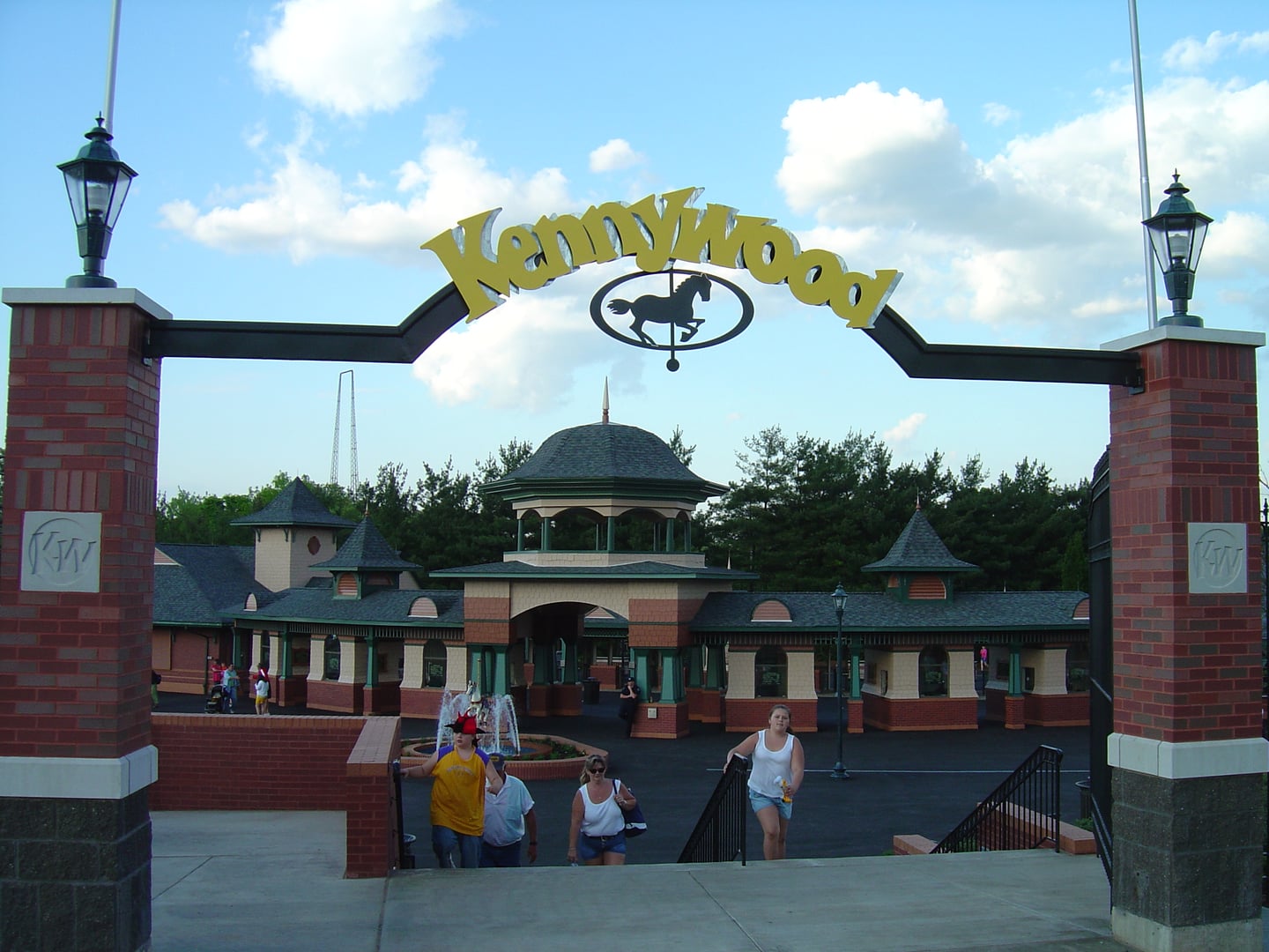 Kennywood Park ornate entrance gates in West Mifflin, Pennsylvania