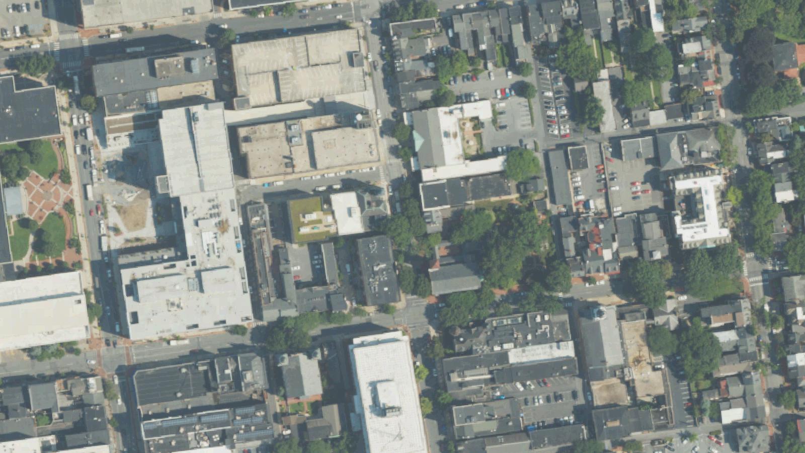Aerial survey view of Duke Street Parking Garage