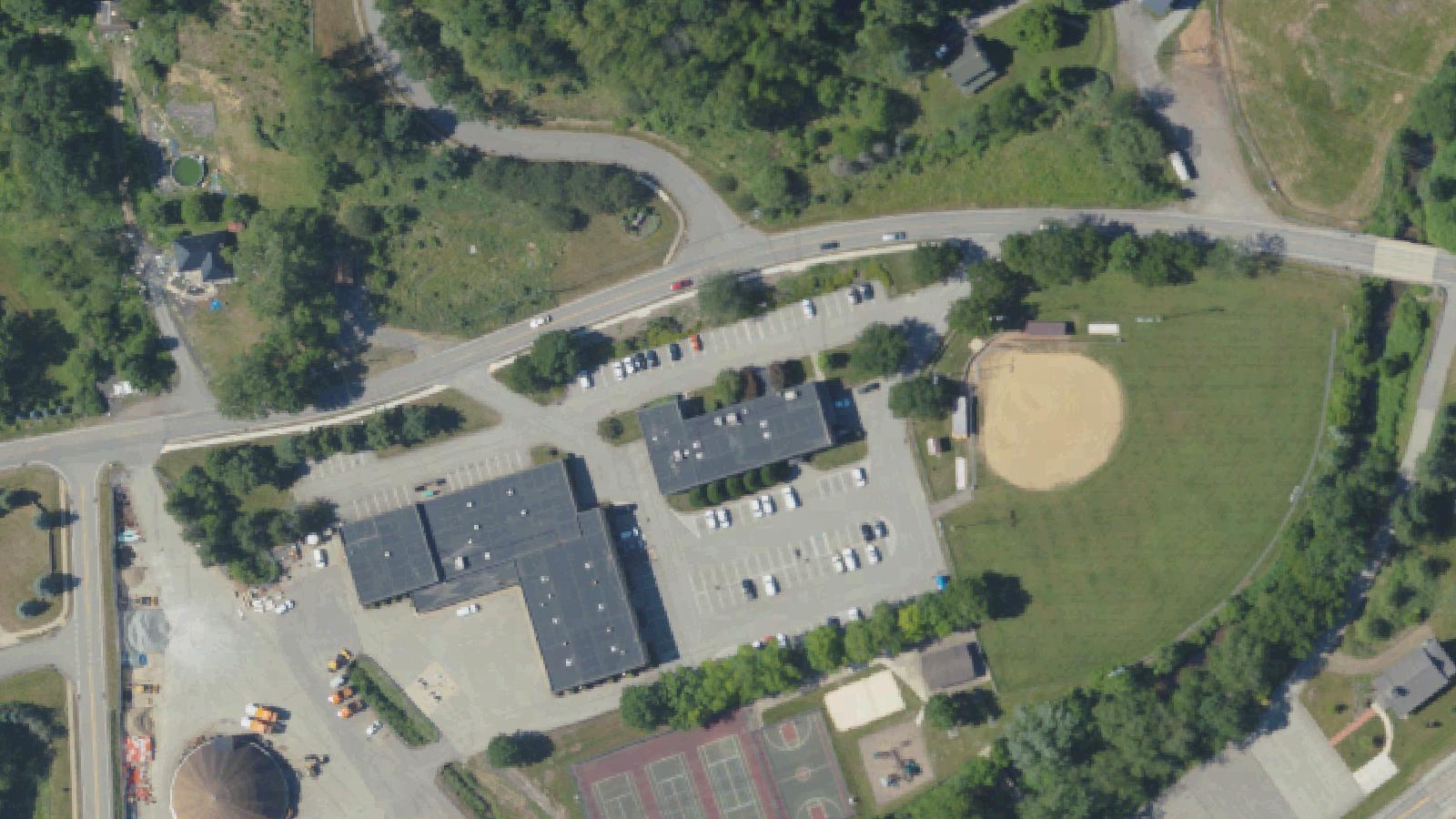 Aerial survey view of McCandless Town Hall