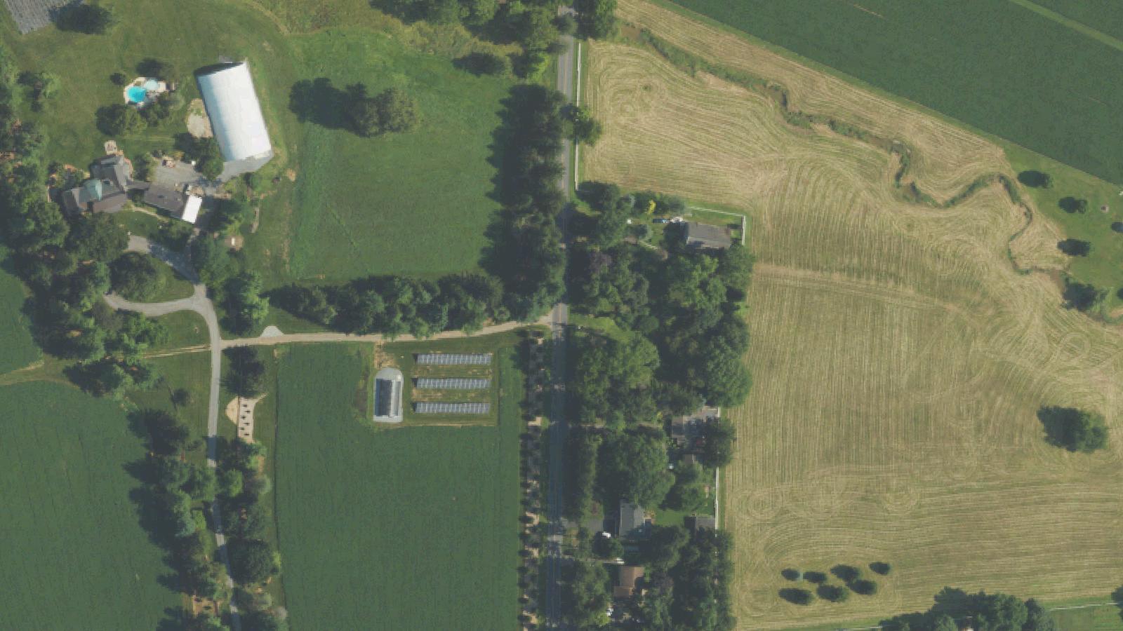 Aerial survey view of Mondale Bridge