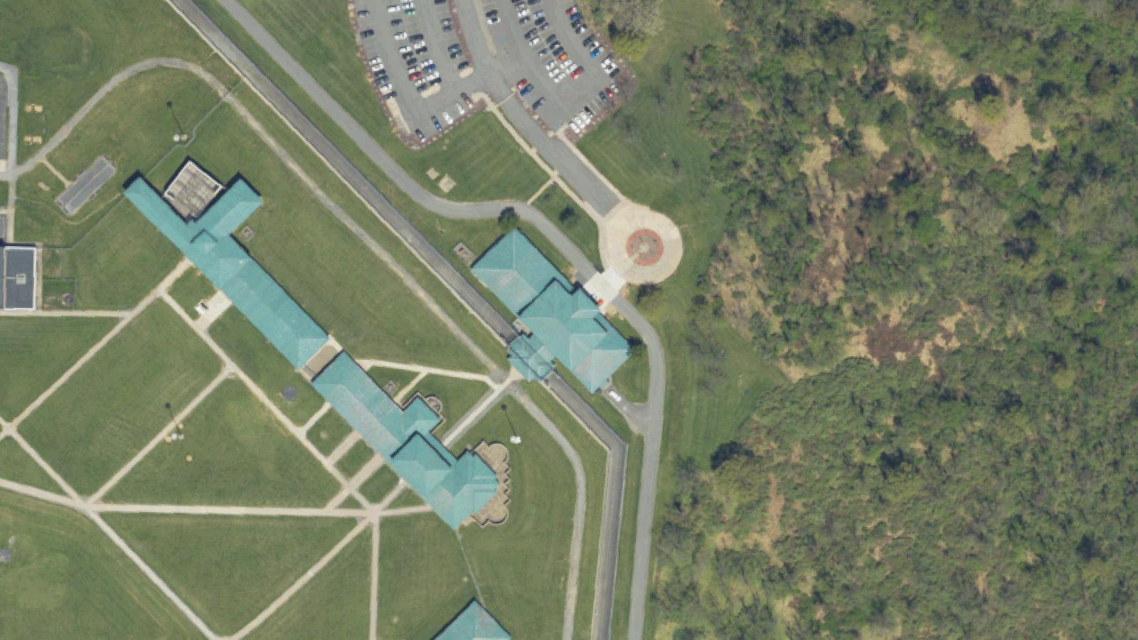 Aerial survey view of Bunkers of Alvira (State Game Lands 252)