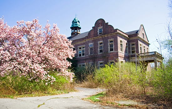 Pennhurst Asylum administration building exterior, Spring City Pennsylvania