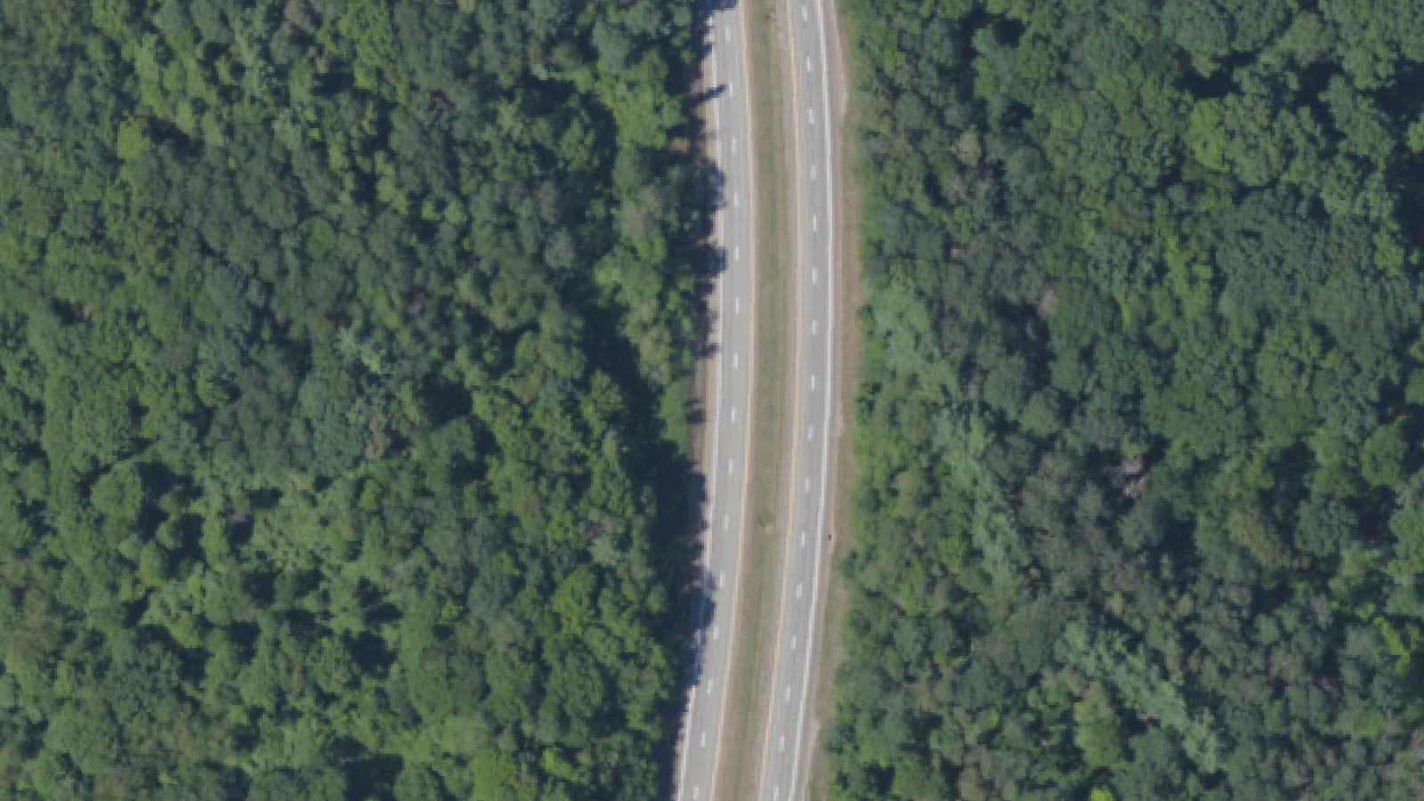 Aerial survey view of Snyder Cemetery