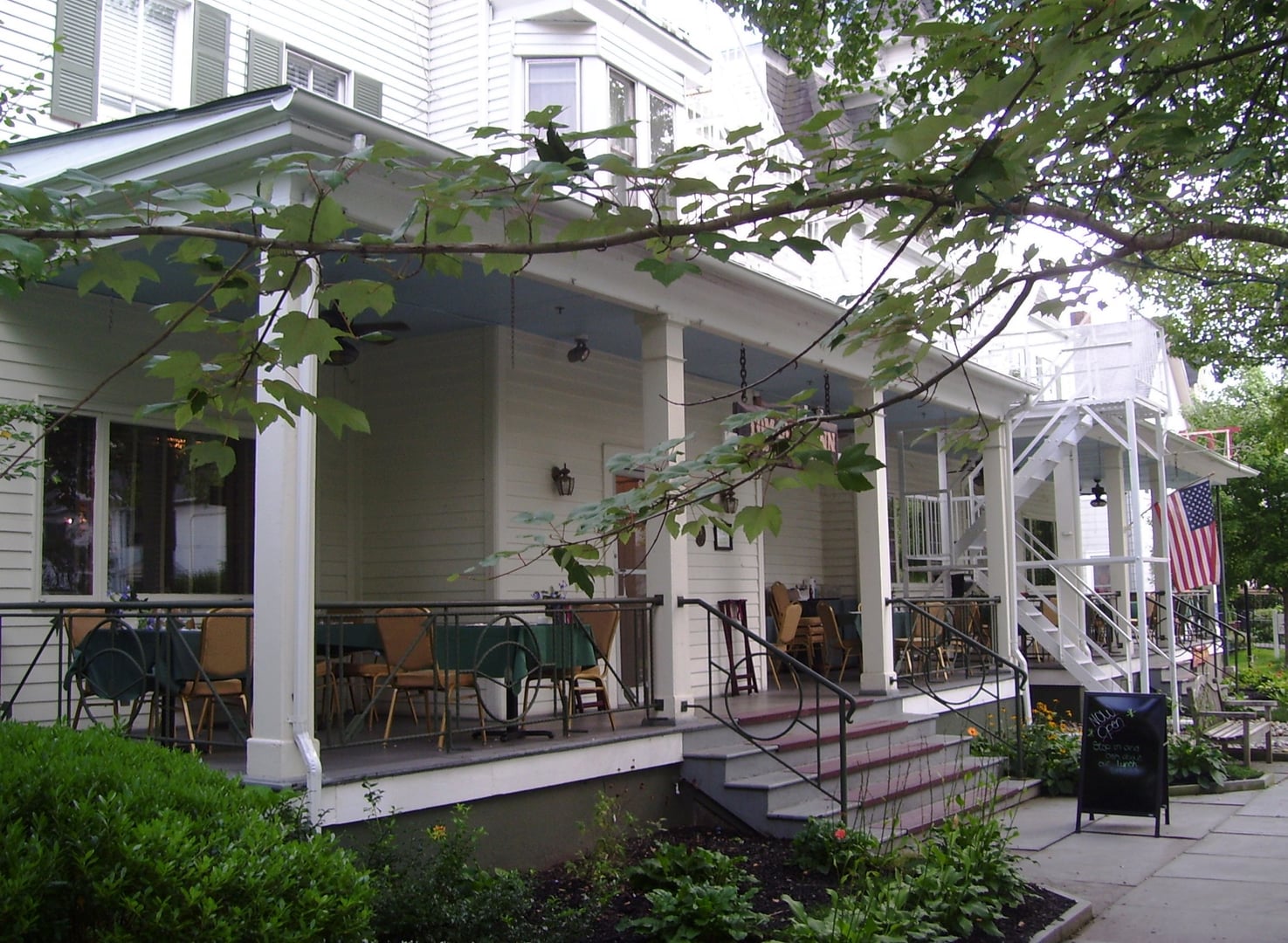 The Tom Quick Inn, a Victorian boutique hotel on Broad Street in Milford, Pennsylvania.